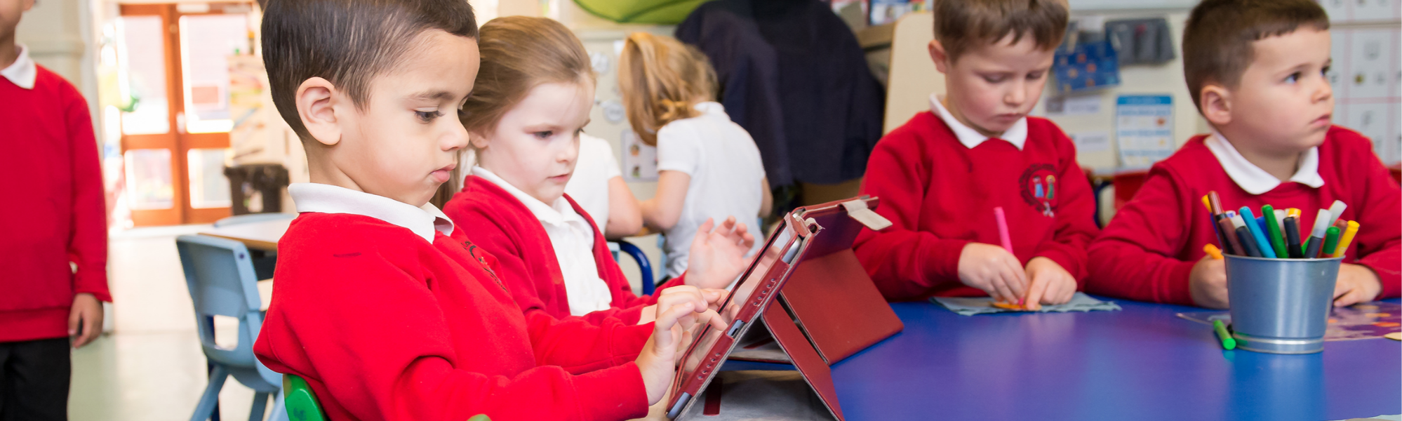 St John's Primary School pupils in class